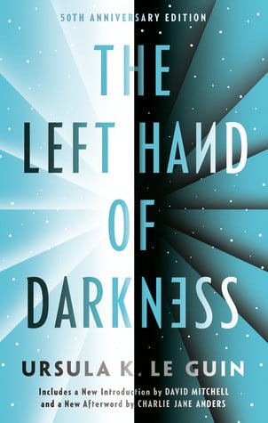 The Left Hand of Darkness book cover by Ursula K. Le Guin – gender and identity in a cold alien world
